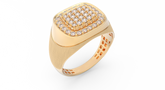 18K Gold & Diamond Ring For Men KRC60143